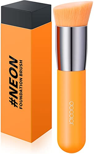 Docolor Pinceau Fond de Teint Professionnel Biseau Kabuki Parfait Pour le Mélange Liquide, Crème ou Poudre Cosmétique Sans Défaut - Polissage, Pointillé, Anticernes - Poils Denses, Synthétiques