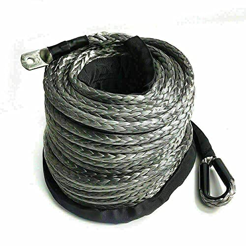 30m Seil-Winde, Synthetik- Kunststoff-Seil Winden 10mm Für Winden Mit Einem Gewicht Von 3500 Bis 8000 Pfund (Grau)