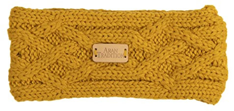 Aran Traditions Cable Knitted Style Headband (Amber) Unisex Single Headband