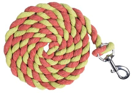 HKM Cotton Strick Apfelgrün/Neon Koralle 180cm