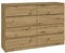 CDF Kommode Malwa M8 140| Farbe: Eiche Artisan | Schrank für Dokumente, Kleinigkeiten | Ideal für Wohnzimmer, Schlafzimmer, Kinderzimmer, Jugendzimmer und Büro | 8 geräumige Schubladen