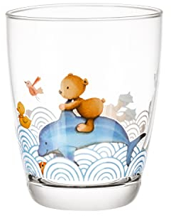 Villeroy & Boch Happy As A Bear Kinderglas Set – 2-teilig 150 ml ergonomisch Kinder Trinkgläser robust und leicht zu reinigen, Kindergeschirr Geschenkidee
