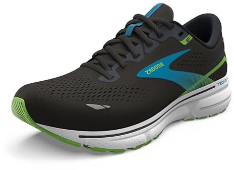 Brooks Herren Ghost 15 Sneaker, Black Hawaiian Ocean Green, 45.5 EU