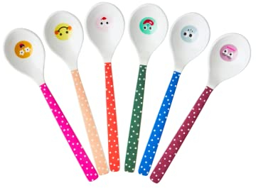 Melamin Teelöffel - Multi - Kids Face Print