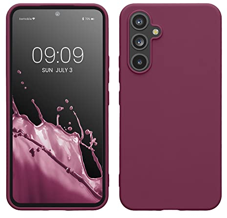 kwmobile Custodia Compatibile con Samsung Galaxy A54 5G Cover - Back Case per Smartphone in Silicone TPU - Protezione Gommata - viola bordeaux