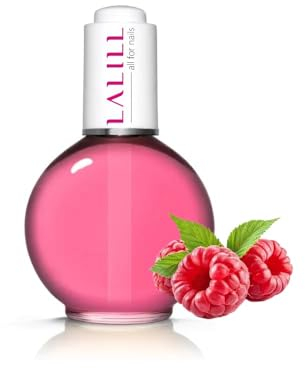 LALILL Nail & Cuticle Oil 75ml - Huile de Soin à la Framboise - Huile de Soin pour Ongles et Cuticules - Manucure Naildesign pour Mains et Pieds