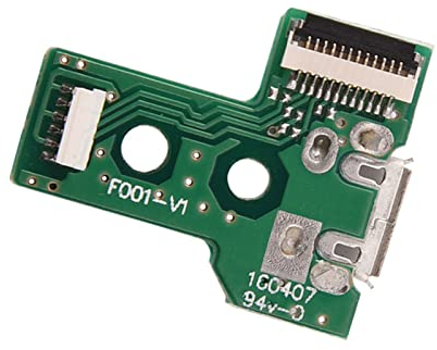 Ensemble de Port de Charge de Remplacement,Module de connecteur de Plaque de Chargeur Contrôleur Ps4Contrôleur Originale Carte de Prise de Port de USB de Remplacement pour Jds 030 Ps4