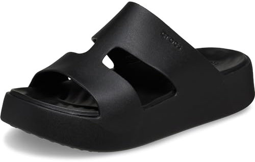 Crocs Femme Getaway Platform H-Strap Sandales, Black, 36/37 EU