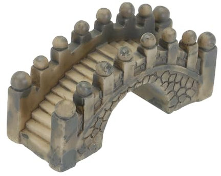 sourcing map Miniature Bridge Artificial Bridge Resin Arch Bridge for Fish Tank Landscape Decoration Garden Decoration Miniature Fairy Garden 1Pcs