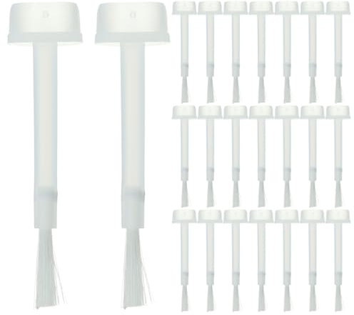 Beavorty 400 Pièces brosse a ongle pinceau ongle brosse ongle Pinceau à ongles outils ongles pinceaux ongles Jetable brosse de rechange applicateur vernis à ongle Positionner blanche