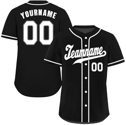 coolcustomize Custom Classic Baseball Jersey Shirt Stitched/Printed Button Down Tshirts Personalized Hip Hop Sport Wear for Men Women Kids