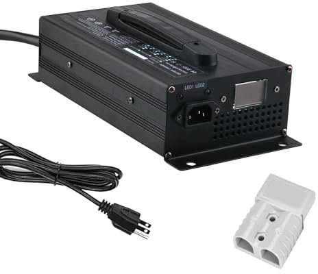 ZHAOXX Chargeur De Batterie 48 V 20 A, Chargeurs De Batterie Au Plomb, Écran LCD, Chargeur Portable Intelligent 1200 W, pour Chariot Élévateur Électrique, Empileur, Voiturette De Golf,15#