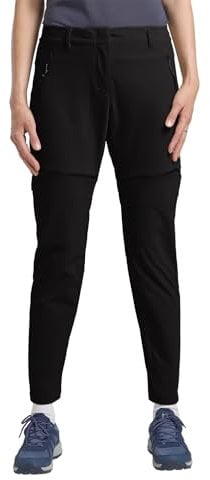 Jack Wolfskin Damen Hikeout Zip Away Pants Wanderhose, Schwarz, 40 EU