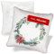 NOAH VERDE Zierkissen-Weihnachten Kranz, Winterliches Deko Kissen, Sofakissen mit Füllung und Bezug Kissen 45x45 Winter-Kissen, Landhausstil Deko Geschenk für Frauen Zierkissen & -hüllen Stechpalme