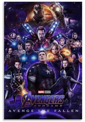 Avengers Endgame Filmposter, Vintage-Poster, Poster, dekorative Gemälde, Leinwand, Wandposter und Kunstdrucke, moderne Heimdekoration, Poster, 30 x 45 cm, ungerahmter Stil