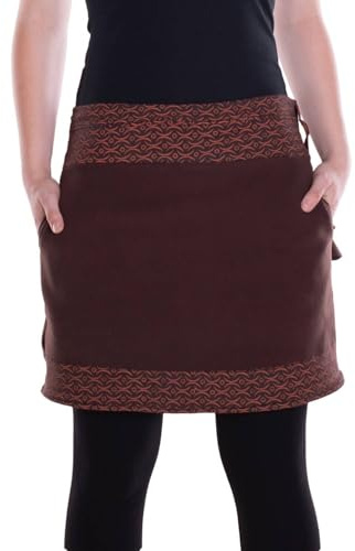 Vishes - Alternative Bekleidung - Thermorock Warmer Damen Winterrock kurz Taschenrock aus ECO-Fleece