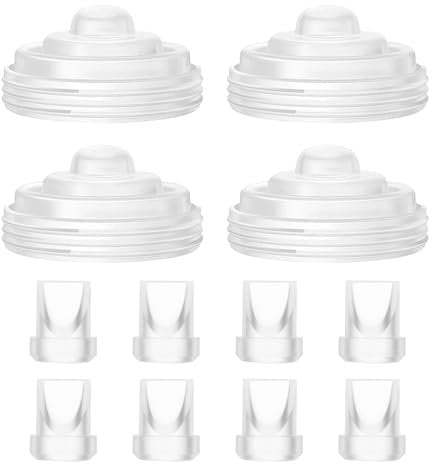 8Pcs Duckbill Valves and 4Pcs Silicone Diaphragm Compatible with Momcozy Breast Pump, M5 Replacement Parts Accessories Compatible with Momcozy M5 Hands Free Breast Pump Wearable Breast Pump