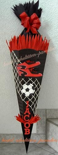 Schultüten Bastelset Fußball 1 schwarz-rot MaterialType 3D Wellpappe-Rohling