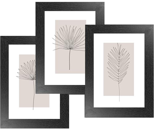 Clay Roberts A4 Framed Wall Art, Set of 3, Framed Prints, Boho Prints, Wall Collage Gallery, Abstract Geometric Posters, Home and Office Decor, Artwork, Minimalist Wall Decor, Canvas Wall Art