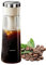 Cold Brew Coffee Maker, 750ml Glass Iced Coffee Maker Tea Brewer with Stainless Steel Filter, Portable Leak-Proof Cold Brew Tea Bottle for Home Outdoor