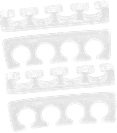 OFFIGAM Silikon Zehenspreizer Vielseitig Einsetzbare Nagelpflege Werkzeuge 2 Paar für Pediküre und Maniküre Weiche Fingertrenner mit Angenehmem Sitz für Frauen und Männer