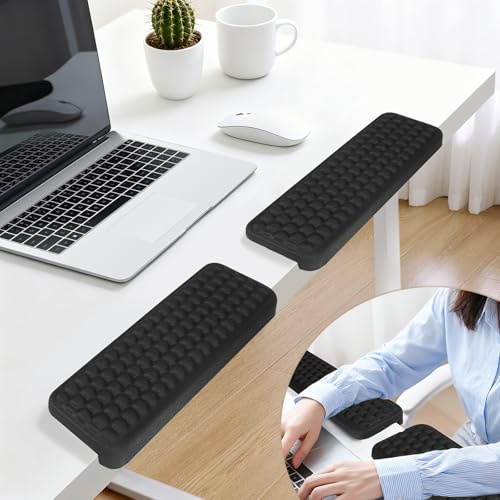 L-Förmige Handballenauflage und Ellenbogenauflage für Schreibtisch, 2 Stück Ergonomische Wrist Rest mit Rutschfester Kantenschutz, Bürozubehör