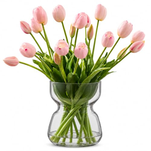 Avoeco Künstliche Tulpen Blumen Real Touch Latex, 20 Stück – Künstlicher Tulpenstrauß für Heimdekoration, Hochzeits-Mittelstücke, Frühlingsblumenarrangements, Kunstblumen für Vasendekoration (20