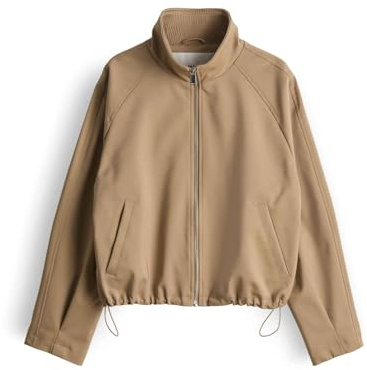 OPUS Damen Jacke | HALVI Regular sportlicher Blouson im Baumwoll Mix Salted Caramel, 34