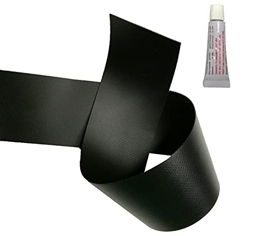 ZCXXDCX 50 * 1000mm Kit Puncture Adhesive Swimming Inflatable Patch PVC Repair Glue Canoe Pool Boat(Svart)