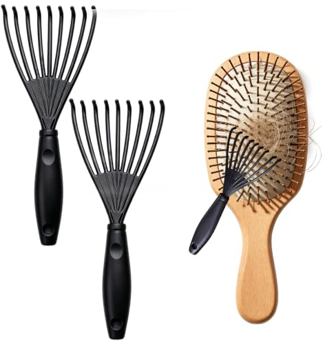 2Pcs Hair Brush Cleaner Tool,Mini Hairbrush Cleaning Claws Rake Design Hair Brush Cleaning Tool Portable Comb Cleaner for Removing Hairs Dust Dirt Lint Home Salon