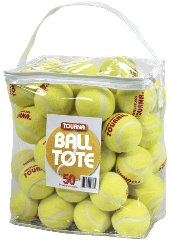 Tourna Unisex-Erwachsene EPTB-50 Tragetasche für Tennisbälle, 50 Stück, gelb, Each