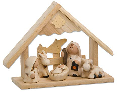 My Home Holz-Krippe mit Figuren