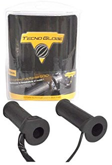 Tecnoware Globe. PC.Gold.120 TG, manopole riscaldate per moto con interruttore integrato a 5 livelli, dimensioni 120 mm