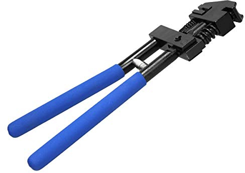 ECD Germany Pinza Combinata 2 in 1 Punzonatura e Infilatura per Bordi Lamiere Carrozzeria Pinze con Molla Profilatrici Punzonatrici Foratura Carrozzeria Ø 5 mm 290 mm Strumento con Manici Imbottiti