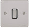 Schneider Electric Ultimate Flat Plate - Single Light Switch, 2 Pole, GU2210BPC, Polished Chrome with Black Insert