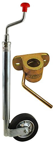 AB Tools Bradley 42mm Jockey Wheel Trailers Caravans Wheel Telescopic & Cast Clamp