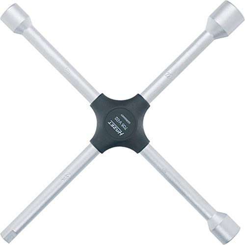 HAZET Clé cruciforme 705V-02 I Profil extérieur hexagonal 17 x 19 x 21Entraînement carré extérieur 1/2 pouce I Toutes les tailles de clés courantes dans un seul outil - pour les voitures et autres