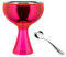 Alessi Big Love AMMI01S F - Set Composé de Une Coupe à Glace en Acier Inoxydable 18/10 et Résine Thermoplastique et Une Cuillère à Glace en Acier Inoxydable 18/10 Brillant, Fuchsia