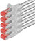 1aTTack.de 5x 0,25m - Cat 6 Netzwerk-Kabel Patch-Kabel Cat6 RJ45 SFTP - transparent
