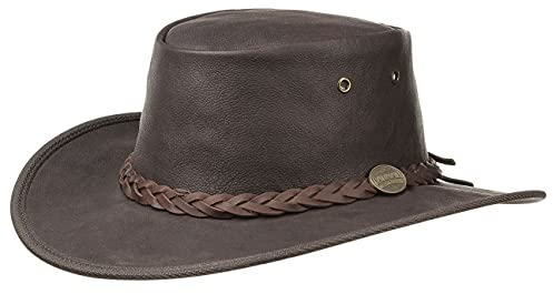 Barmah Squashy Sundowner Kangaroo Westernhut Herren - Made in Australia Stockman Outdoorhut Känguru mit Lederband, Einfass Frühling-Sommer Herbst-Winter Frühjahr Sommer Herbst Winter - XXL (62-63 cm)