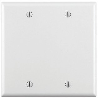 Leviton 001-88025-WHT Two Gang White Blank Box Mounted Plastic Wallplate