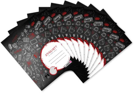 Landré Schulheft A4, 16 Blatt, Lineatur 7, kariert, 10 Stück