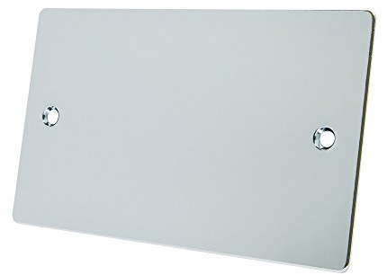 Alliance Electrical FPC2GBP Polished Chrome Flat Double Electrical Blanking Plate 2-Gang, 240 V