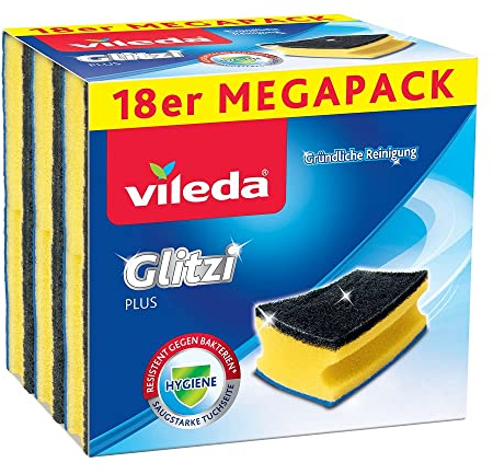 Vileda Glitzi Plus Esponja, 1 Pack (1 x 18 unidades)