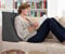 Sabeatex – Rückenkissen 60x50x30 cm - Komfortables Lesekissen für Bett und Sofa. Formstabile Rückenlehne ideal zum Lesen oder als Gaming Kissen. Vielseitiges Rückenkissen. Anthrazit
