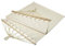 Hamaca Colgante de Tela para Jardín Exterior - Color Blanco - con travesaños de Madera y Soporte Estilo Cama - FUN FAN LINE