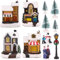 Toyland® - Mini décor de scène de Village et de Magasin de Noël avec lumières Del - Décorations de Noël (12 magasins)