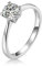 Bishilin Trauringe 18 Karat Gold 4-Steg-Krappenfassung Moissanit 0.5ct Damen Verlobungsring Diamant 61 (19.4)