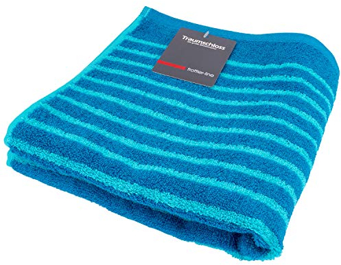 Traumschloss Duschtuch »Stripes« 100% Baumwolle | flauschig weich | helltürkis | 70x140cm