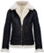Infinity Leather Herren Braun Sahne B3 Shearling Schaffell WW 2 Bomber Leder Jacke 4XL